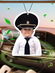 Captain Hasbulla Funny Emoticons Car Air Freshener Pendant Lasts for 90 Days, Natural Fragrance Hilton Hotel Lobby Scent (Luxury Boutique Perfume Quality Fragrance)