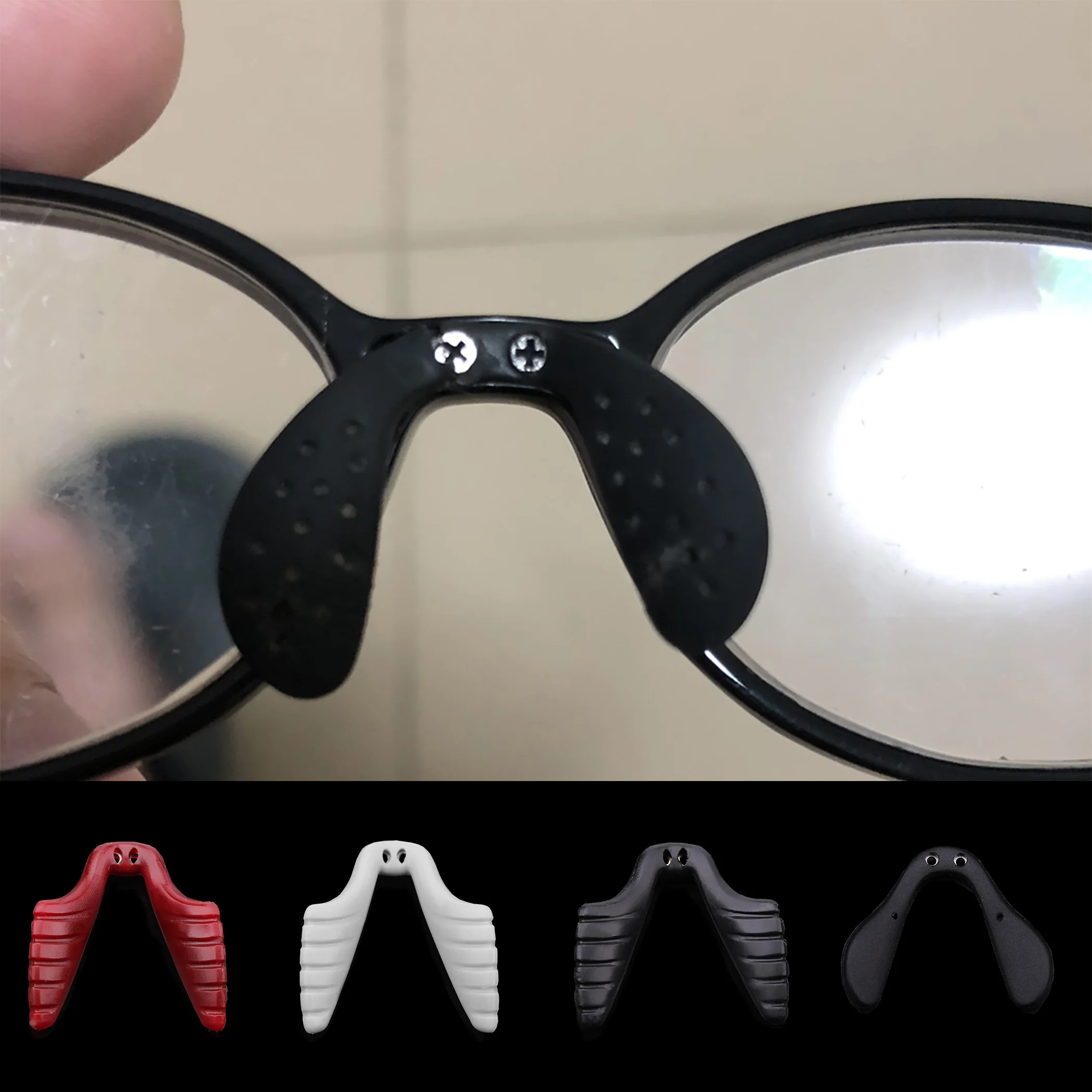 Oculos-esportivos-integrados-para-ciclismo-com-almofadas-de-nariz-parafuso-de-furo-duplo-suporte-de-borracha-para-ponte-nas
