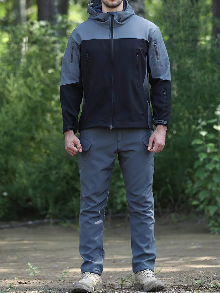 رجل في الهواء الطلق التكتيكية طويلة بانت للصيد الشتاء التخييم التمويه بنطلون مقاوم للماء الوزن الثقيل تسلق البضائع الروسية بانت #2