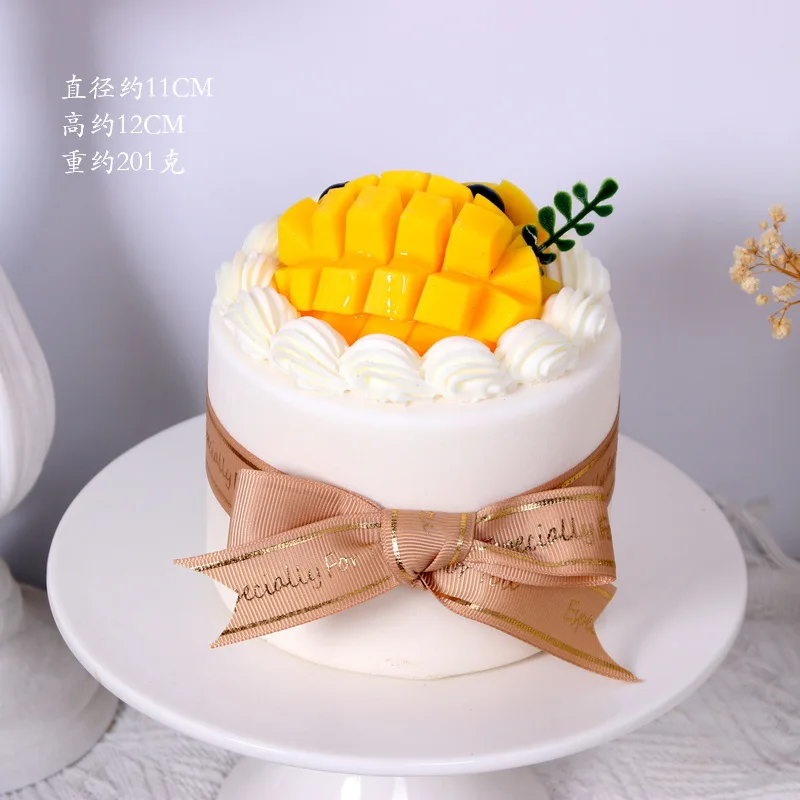4Inch Simulation Birthday Cake Model Fake Fruit Cream Cake Photography Props Birthday/Wedding Party
