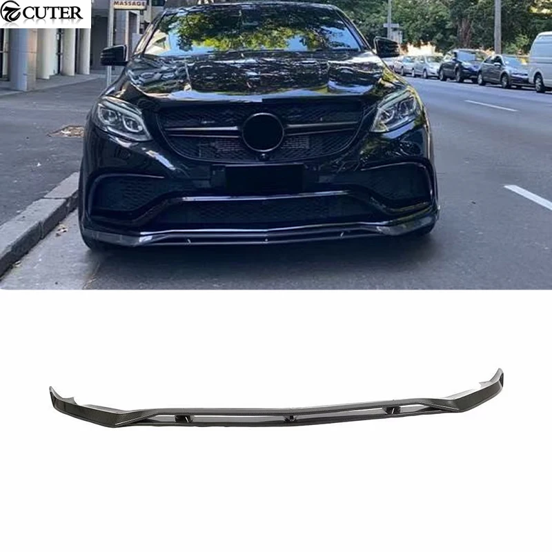 W292 Gle Coupe Gle63 Carbon Fiber Front Bumper Lip Splitter For Benz W292 GLE63 Coupe Car Body Kit