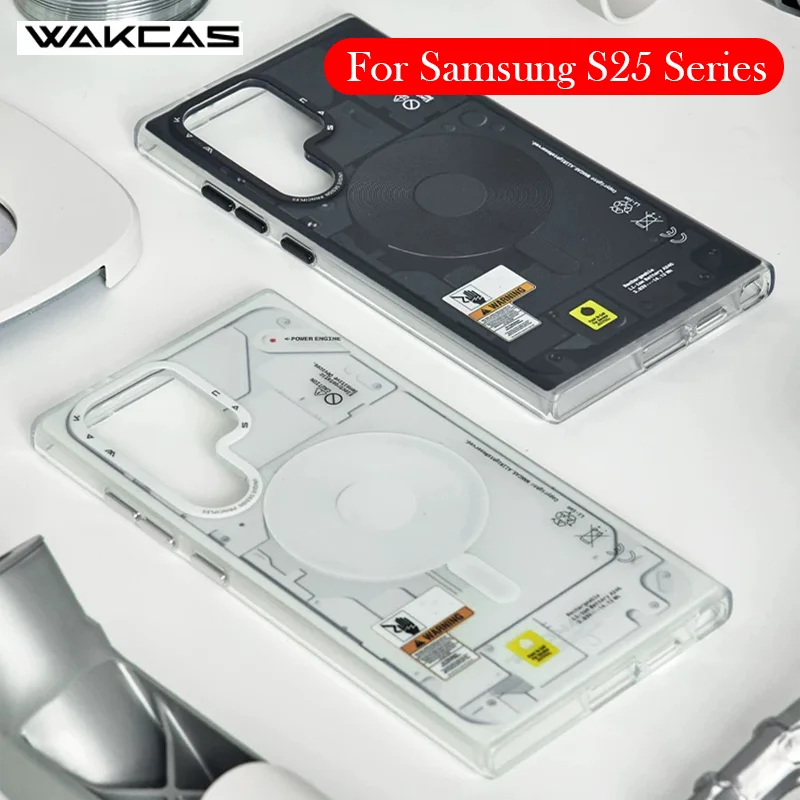

Wakcas Matte Case For Samsung S25 Ultra Wireless Charging Back Cover Case for SAMSUNG S25 ULTRA