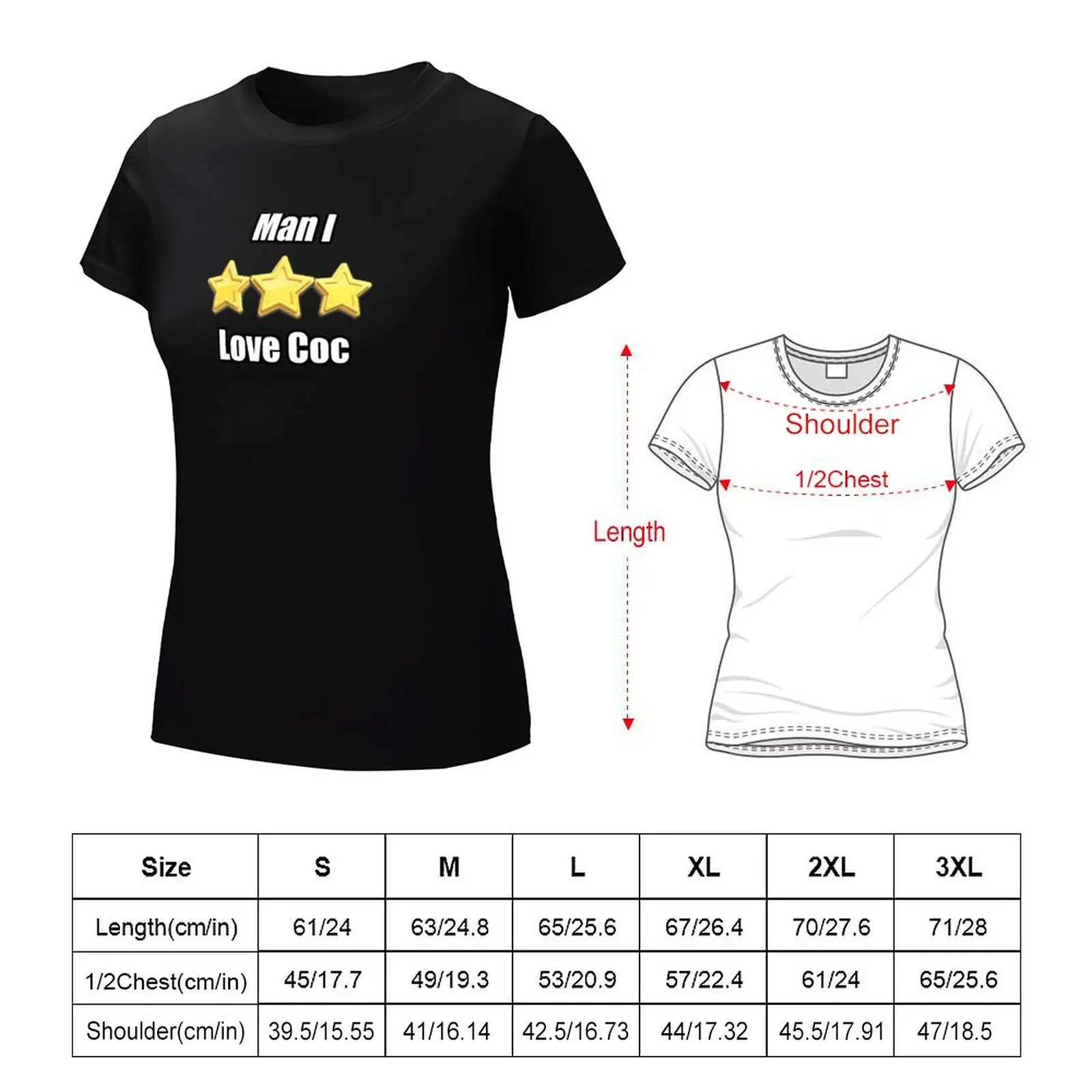 I love coc T-Shirt cute clothes korean fashion summer clothes for Women