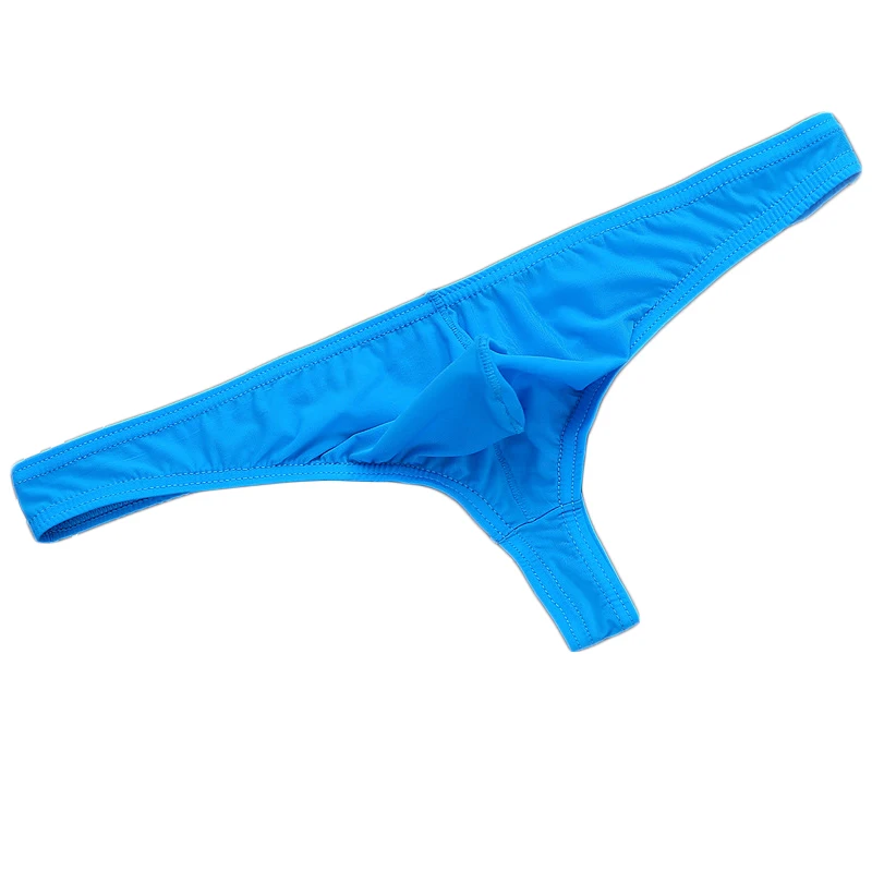 Men Thongs Low Waist Nylon Ice Silk One-piece Men's Seamless Thong Sexy Underwear Men's Underwear T Pants Thong