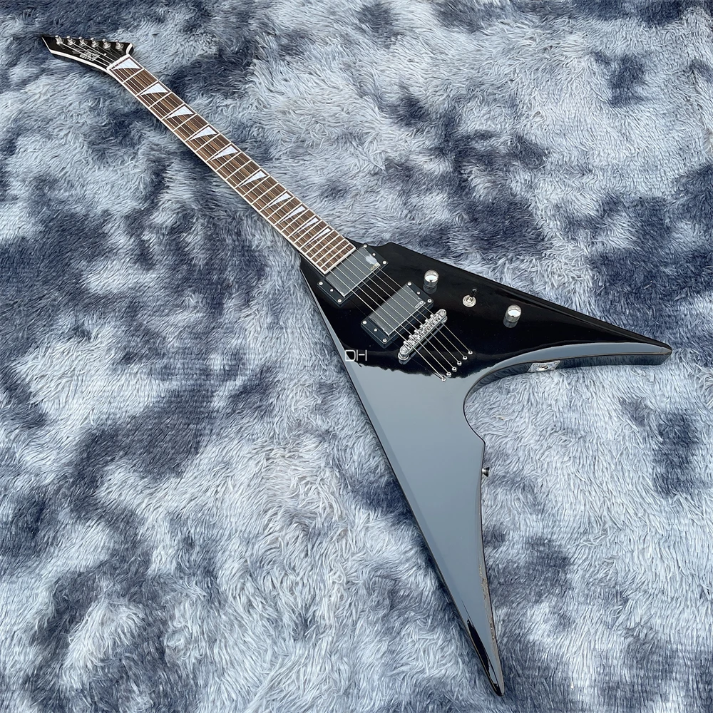 High-quality customized Black electric guitar fork aircraft rosewood  shark fin fork  color customization