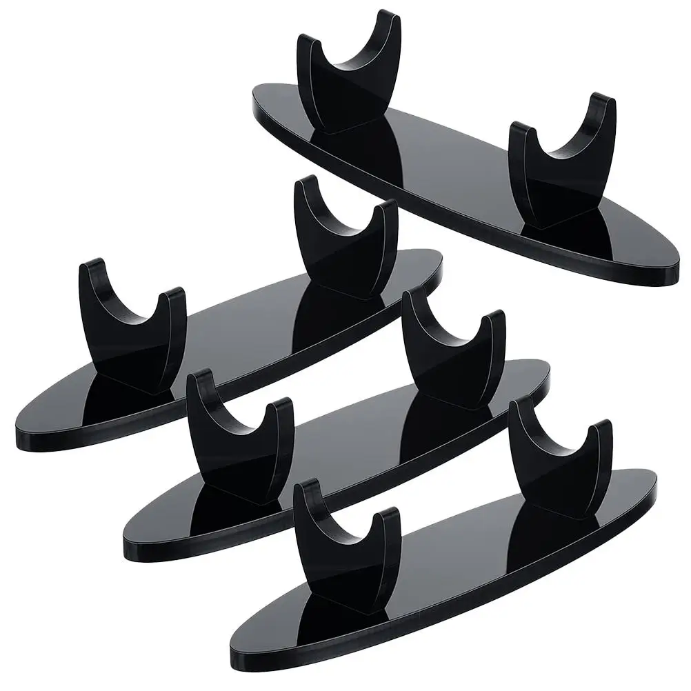 

4 Pcs Acrylic Pen Holder Desk ganizer Storage Display Rack for Makeup Brushes Pens Stationery Black Creative Stable St