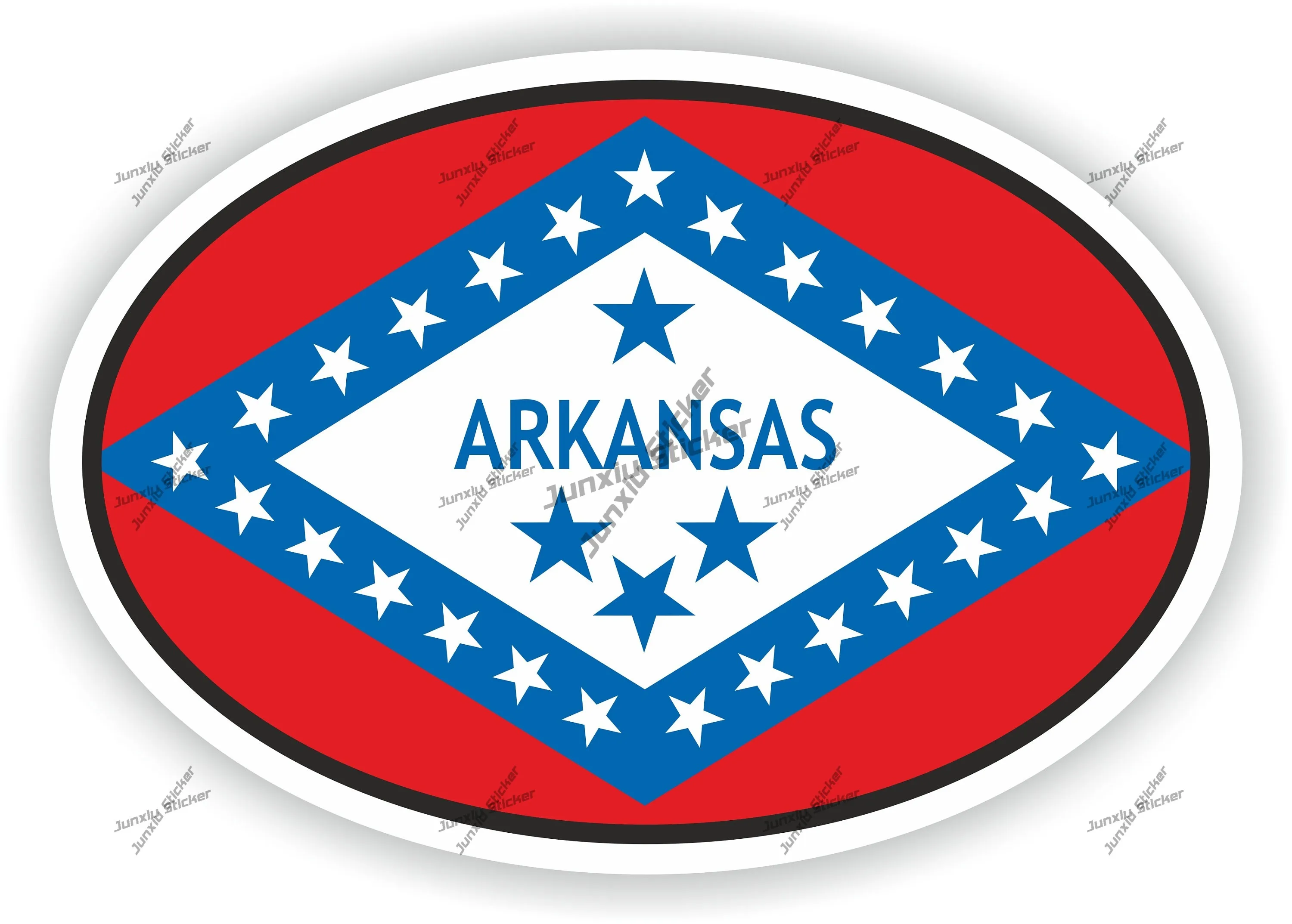 

Arkansas Oval Sticker With Flag Trolley Case Motorcycle Vinyl Decals For Vehicle Personality Car Stickers Racing Rally Pvc Decal