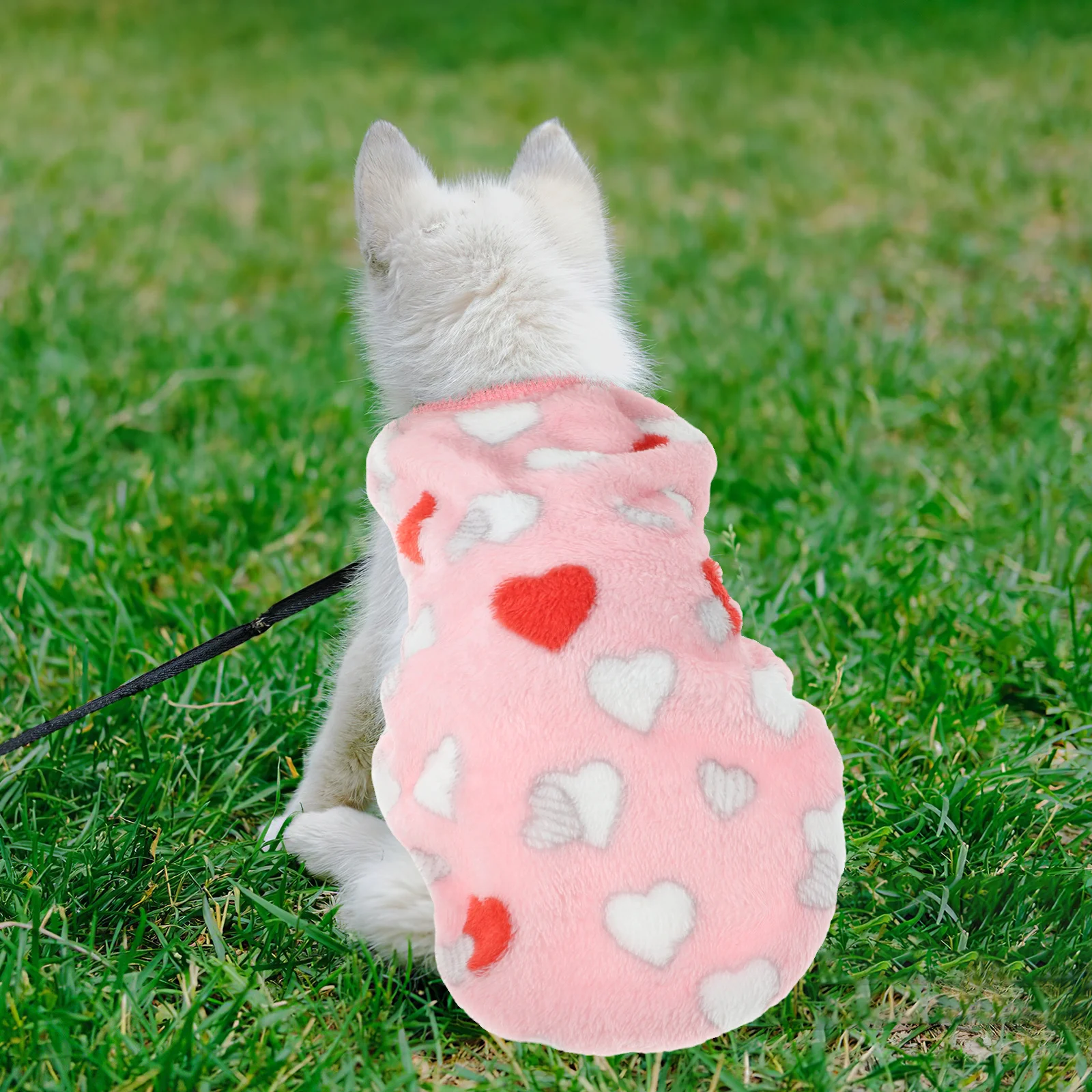 

4Pcs Pet Warm Keeping Vest Small Dog Clothes Flannel Autumn Winter Dog Clothes Decorative Supplies Cat Vest Pet Supplies
