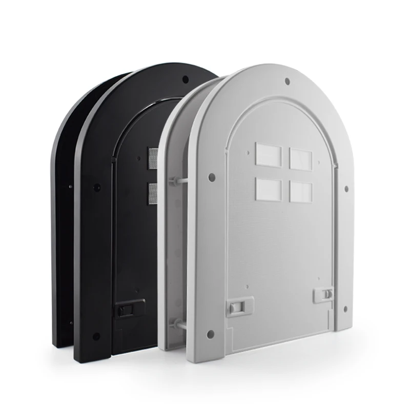 

New cat door arched pet door hole Teddy puppy kitten entry and exit security door entry and exit door bar black plastic door
