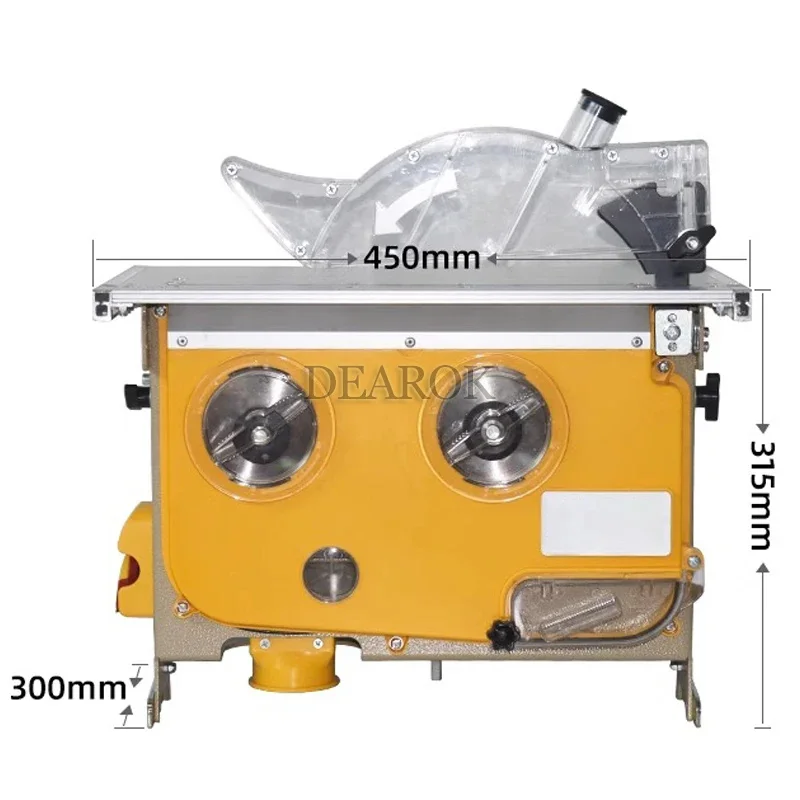 Dust-free Saw Multi-functional Precision Table Saw Carpentry Can Lift Miter Cutting Double Saw Blade Integrated Electric Saw