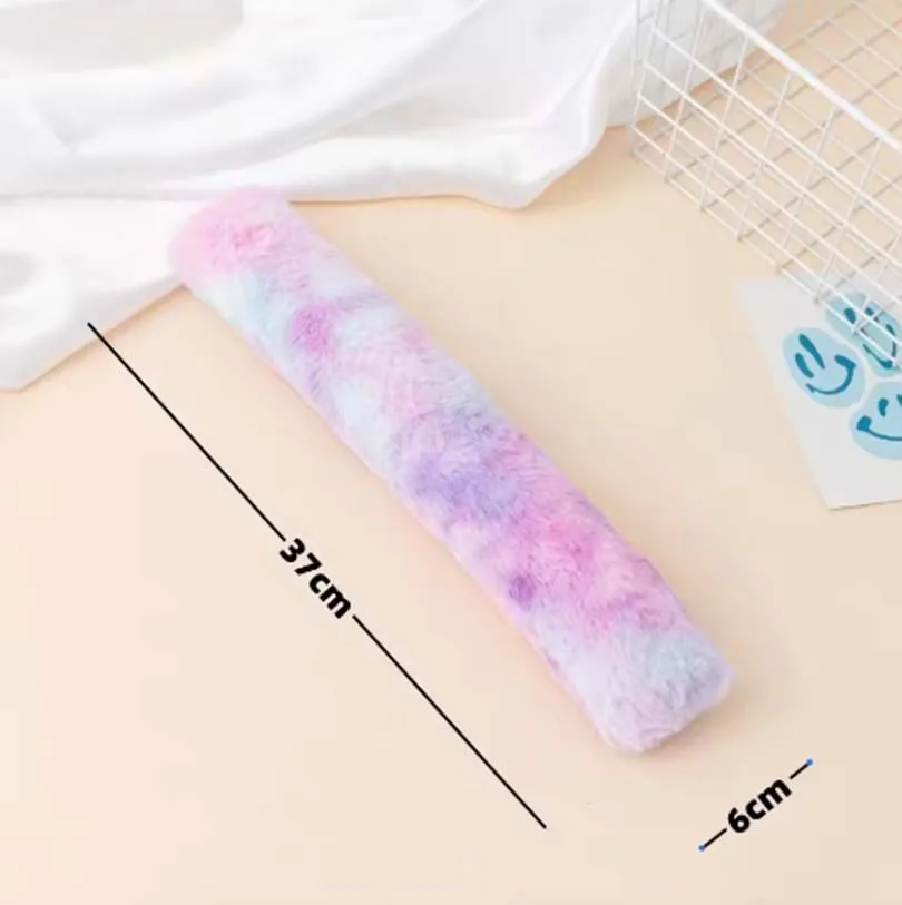 Gradient Plush Cat Pillow & Chew Stick Toy 5