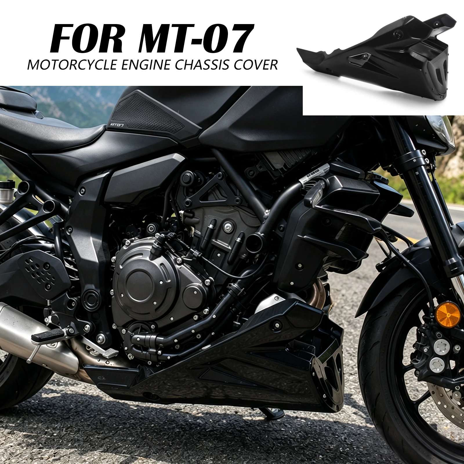 Fit For MT07 MT 07 MT-07 2021-2026 Motorcycle Engine Chassis Protective Guard Cover Belly Pan Lower Skid Plate