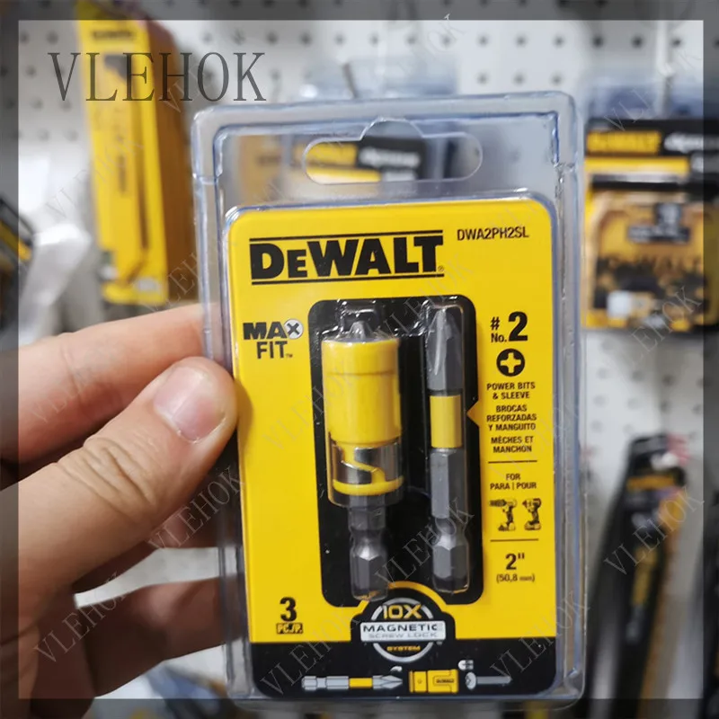 Набор ударных бит DWA2PH2SL для шуруповерта DEWALT MAXFIT, 2 дюйма, PH2, с магнитным держателем и поворотным механизмом