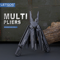 LETGOS 16 in 1 Camping Multitool Multi Plier Folding Plier Wire Hand Tools Stripper Outdoor Pocket Mini Portable Easy Carrying