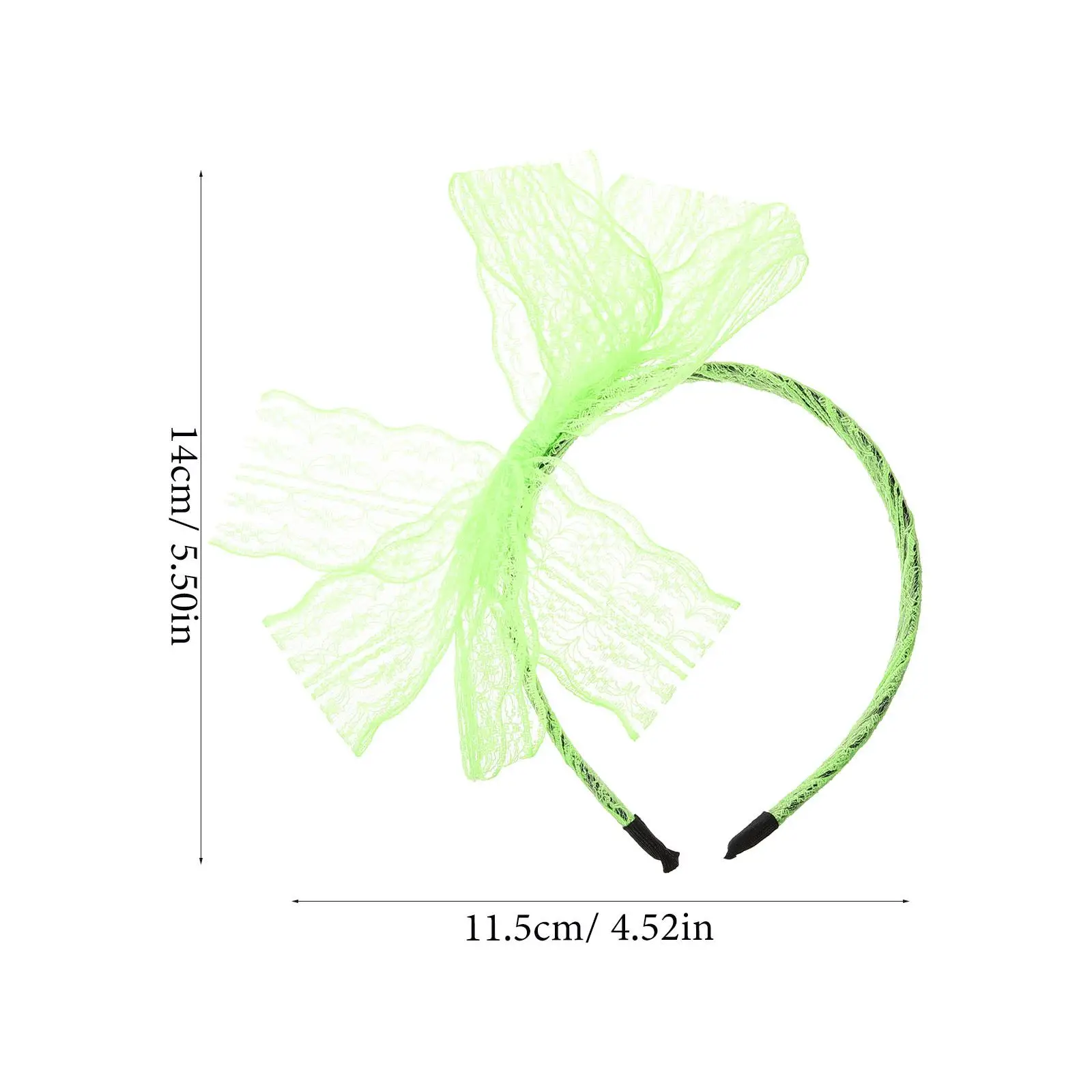 Kanten hoofdband Neon oorbellen Visnethandschoenen 80s Feestkostuums Lichten Groen Damesaccessoires Retrostijl Halloween Disco Gothic