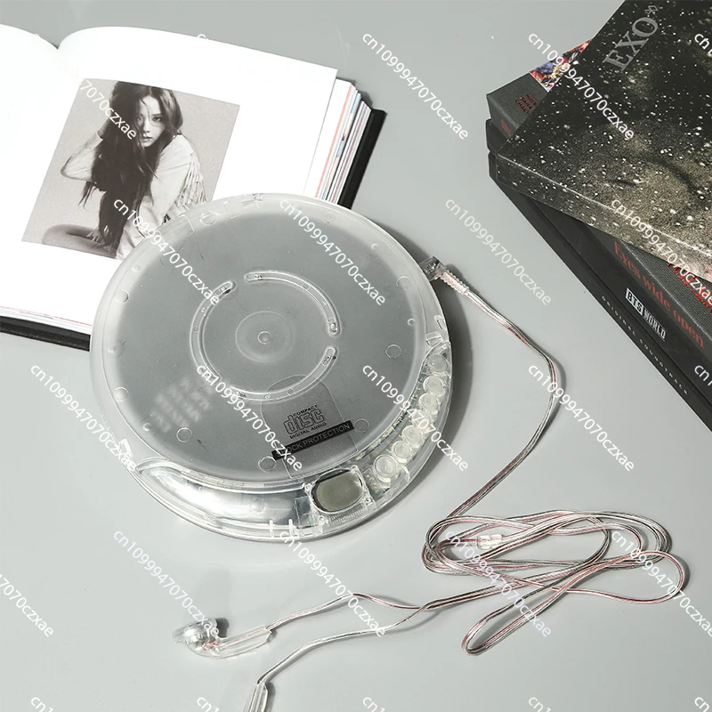 

Fully Transparent CD Player Walkman, Portable New Headset Usb Cable Player