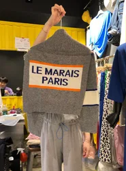 Spring 2026 Dongda Gate Knitted Color Block Scarf Shoulder Wrap Women's Fashion Outerwear Sweet Style Cotton Cardigan