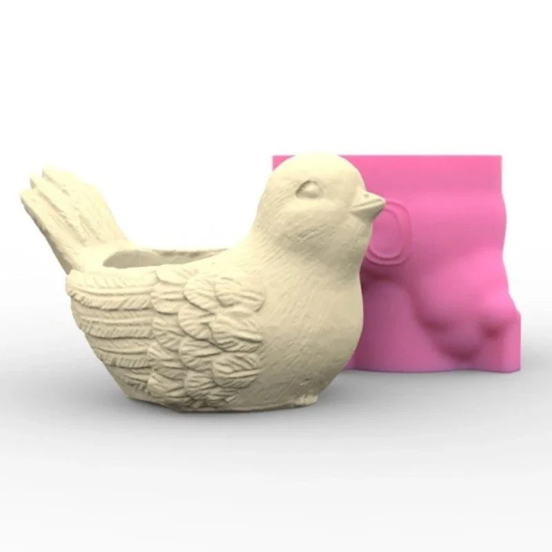 

Bird Shaped Silicone Cup Molds with Stand DIY Crafts Enthusiasts Perfect Gift Holder Moulds for Creative Home Crafting