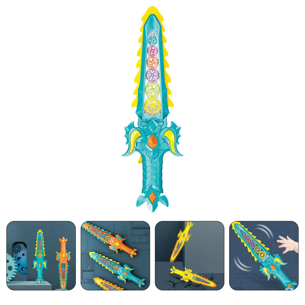 Lichtgevend zwaarduitrustingspatroon Lichtgewicht plastic elektrisch zwaard Kinderspeelgoed Gloeiend geluid Licht Educatief lichtgevend speelgoed