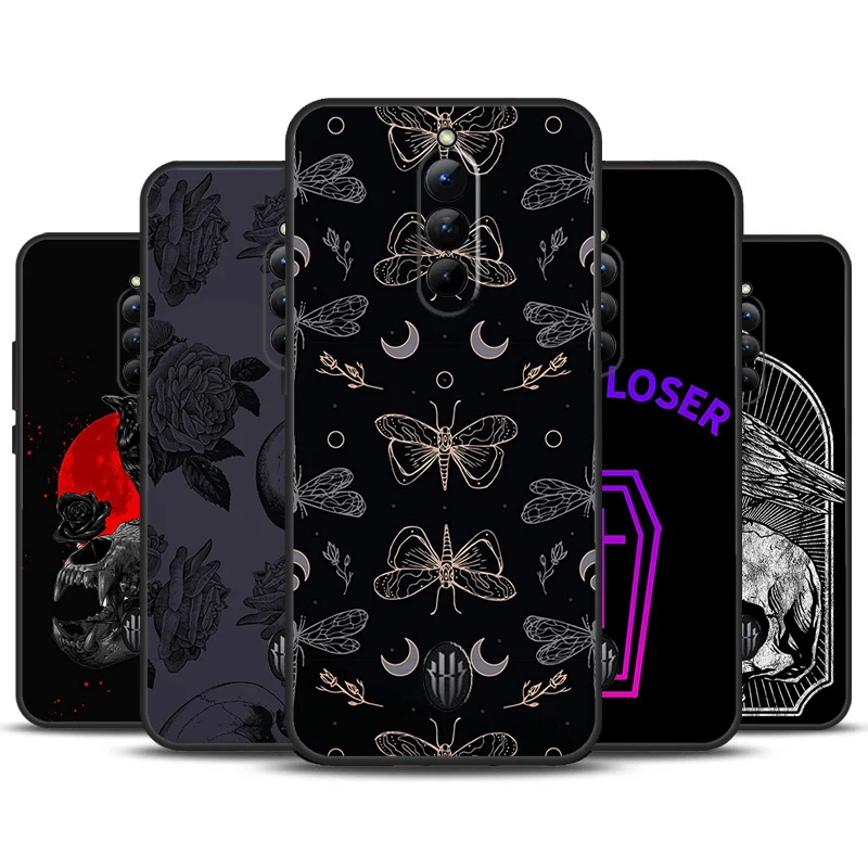 Skull Gothic Creepy Pastel Goth Case For ZTE Nubia Red Magic 8S Pro 9 Pro Plus RedMagic 8 Pro 7 7S 6 6S Pro 5S 5G 6R Cover