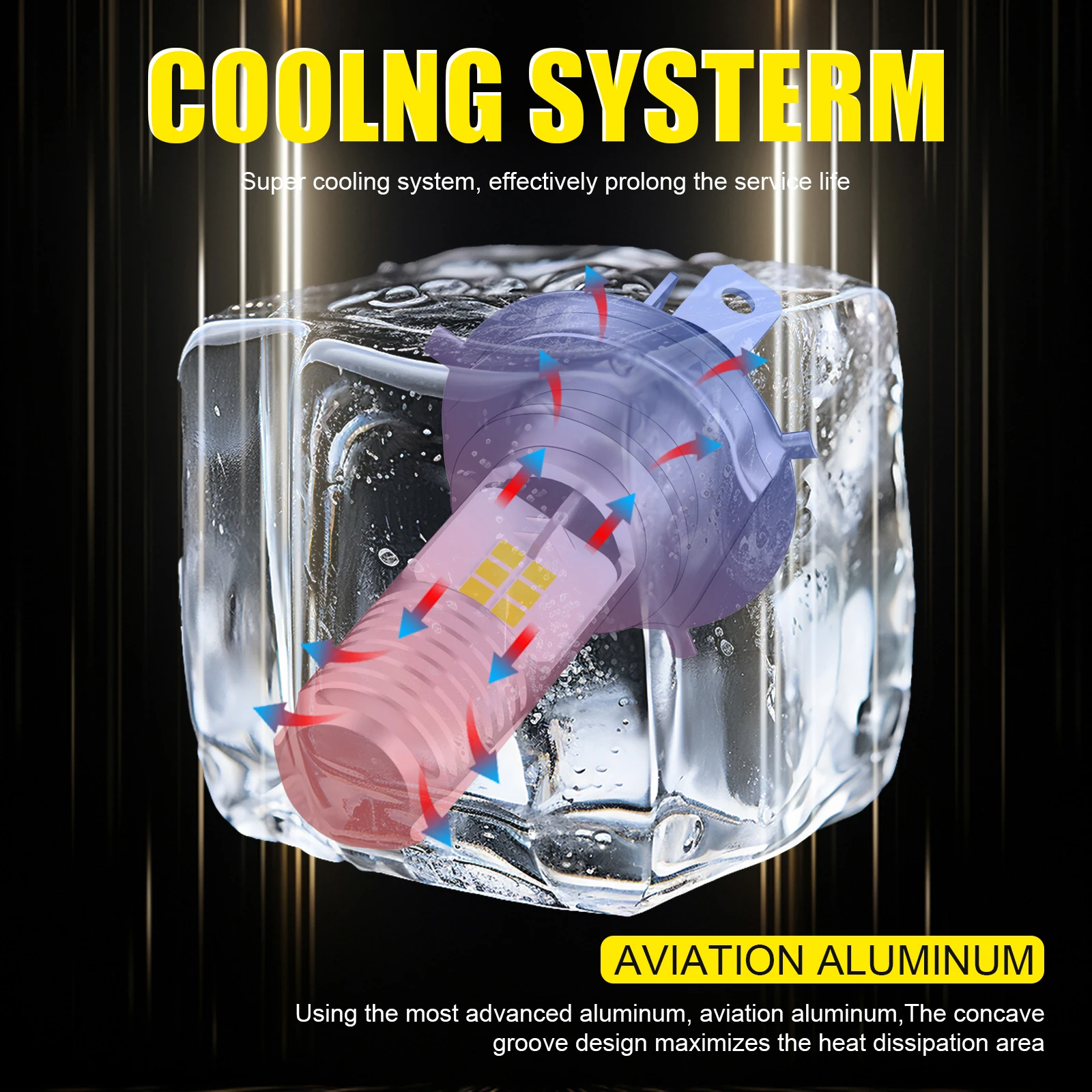 مصباح أمامي أبيض ليد للدراجات النارية ، شعاع هاي ولو ، دراجة نارية وسكوتر يعمل ، H4 ، H6 ، B20D ، P15D ، CSP ، 10000LM ، 12V ، 1