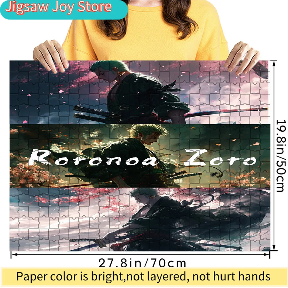 

Premium Paper Jigsaw Puzzle One Piece Roronoa Zoro Cherry Blossom Scene Anime Art High Quality Cardboard Puzzle for Family Enter