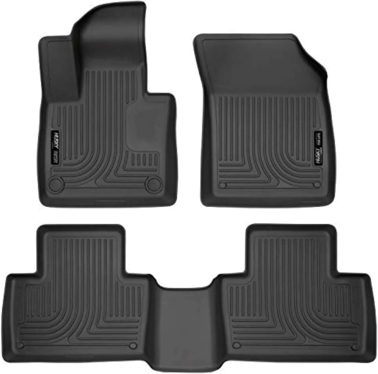 All-weather floor mats for specific SUV models (2016 - 2026 non - plug - in hybrid), rubber, black, waterproof and anti - slip