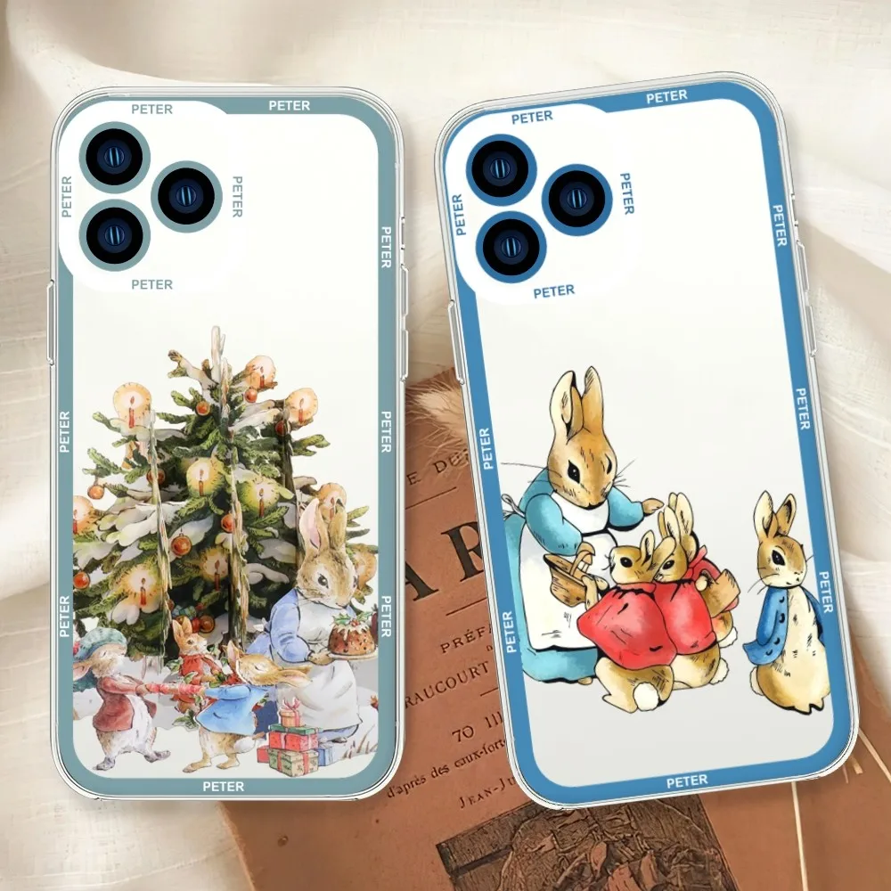 Graphic Novel P-Peter R-Rabbit Phone Case For iphone 11 12 13 14 15 Mini Plus Pro Max Transparent Shell