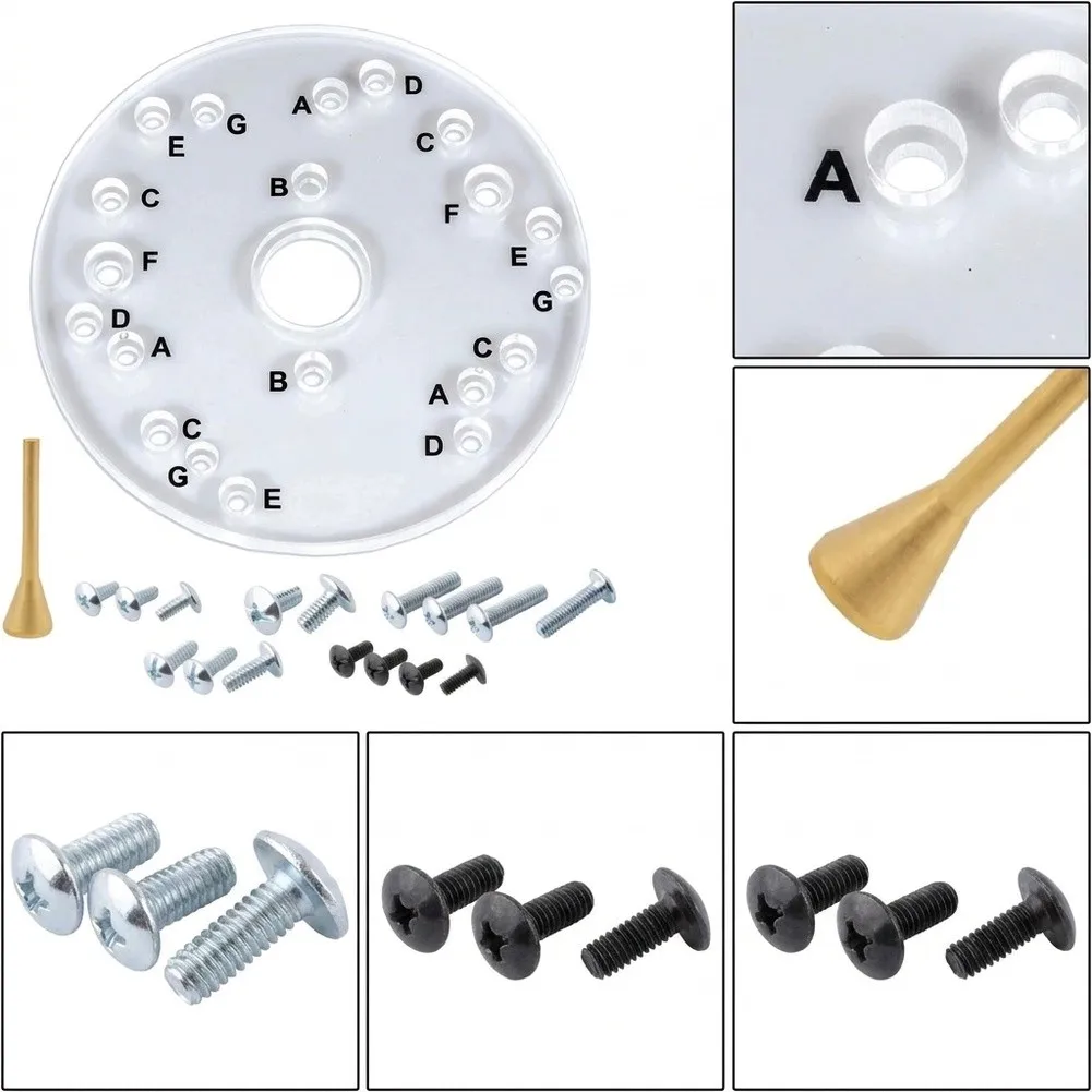 Router Base Plate Constructed from Clear For Acrylic with Centering Pin Designed for Router Models 690 and 621