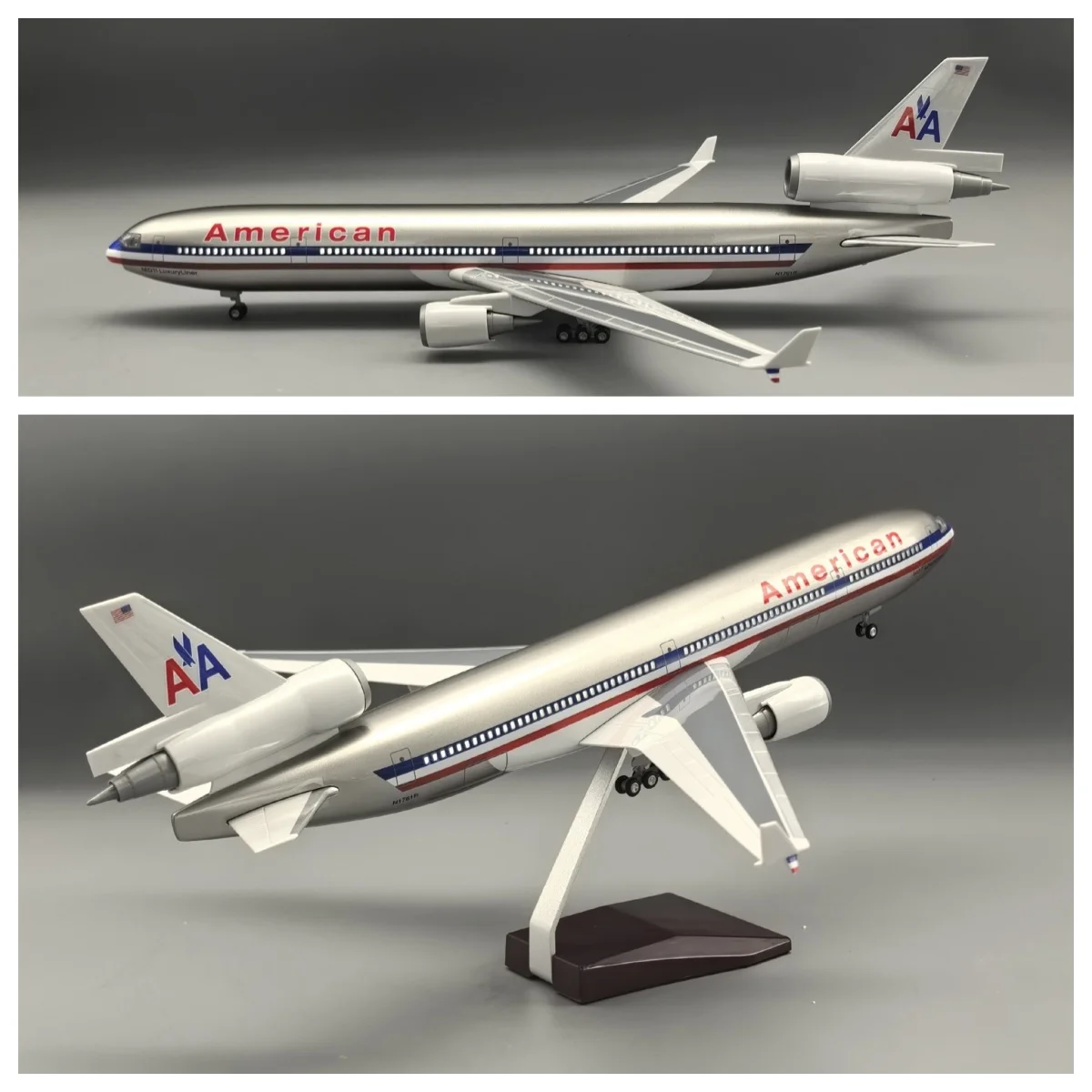 

Toy Planes MD11 America Airways Aircraft 47CM 1:130 Scale Model Aircraft With Wheel Die-casting Machine Collected Gift By