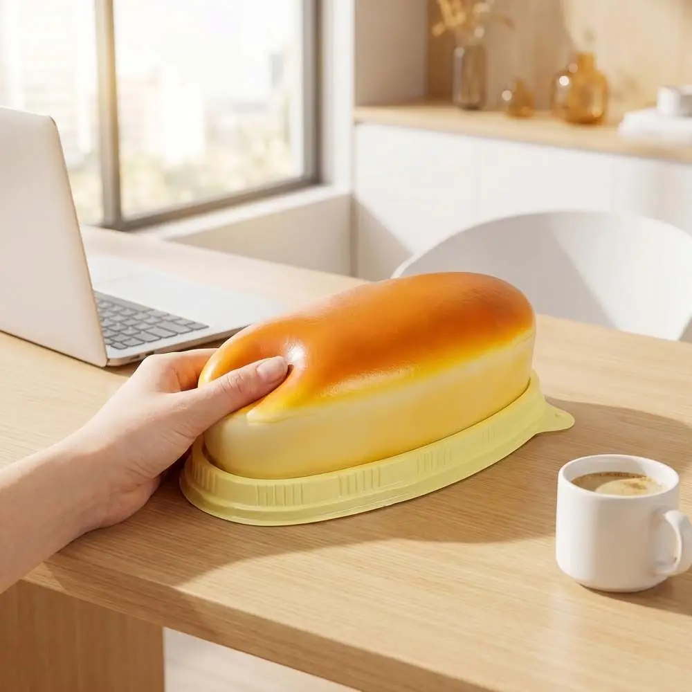 Simulated Simulated Cheese Cake Squeeze Toy Prank Decoration Oversized Bread Squishy Toy Slow Rising Soft Elastic