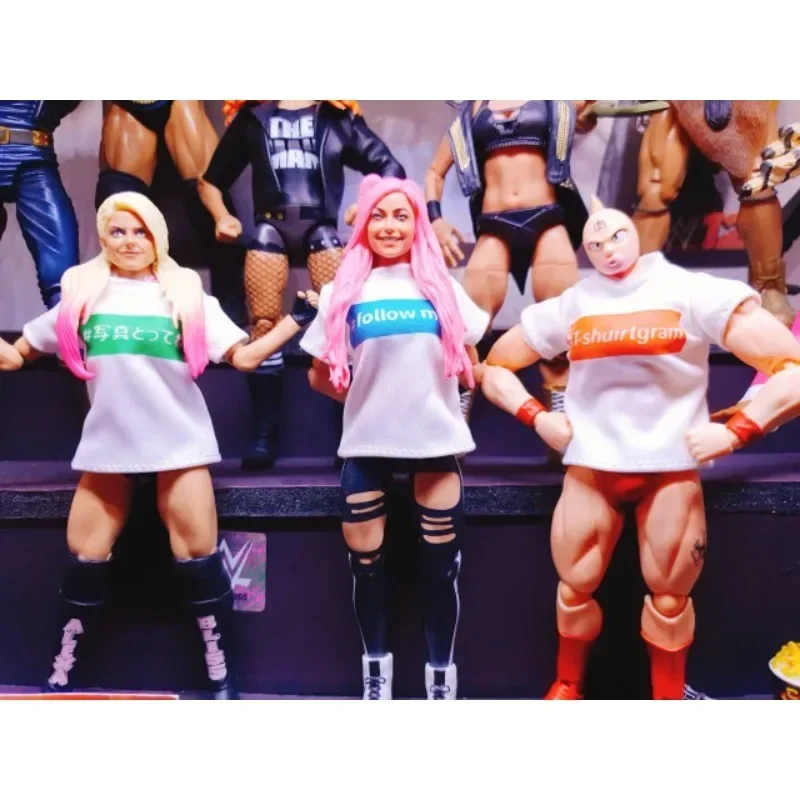 Gashapon لعبة الكبسولات BJD عمل الشكل إكسسوارات دمي صغيرة 1/12 الملابس تي شيرت لتقوم بها بنفسك SHF الشكل أجزاء الملابس