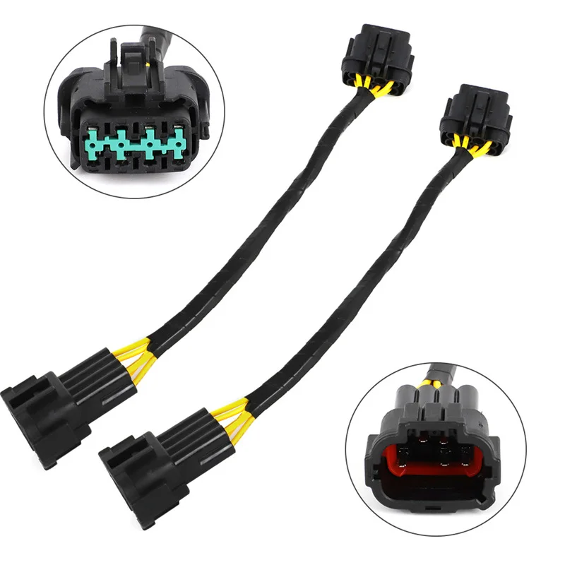 Pair Front Halogen Headlight Adapters harness Connector Plug for 2016+ Nissan Maxima Halogen Wiring TO 2019 Full LED *NOTE