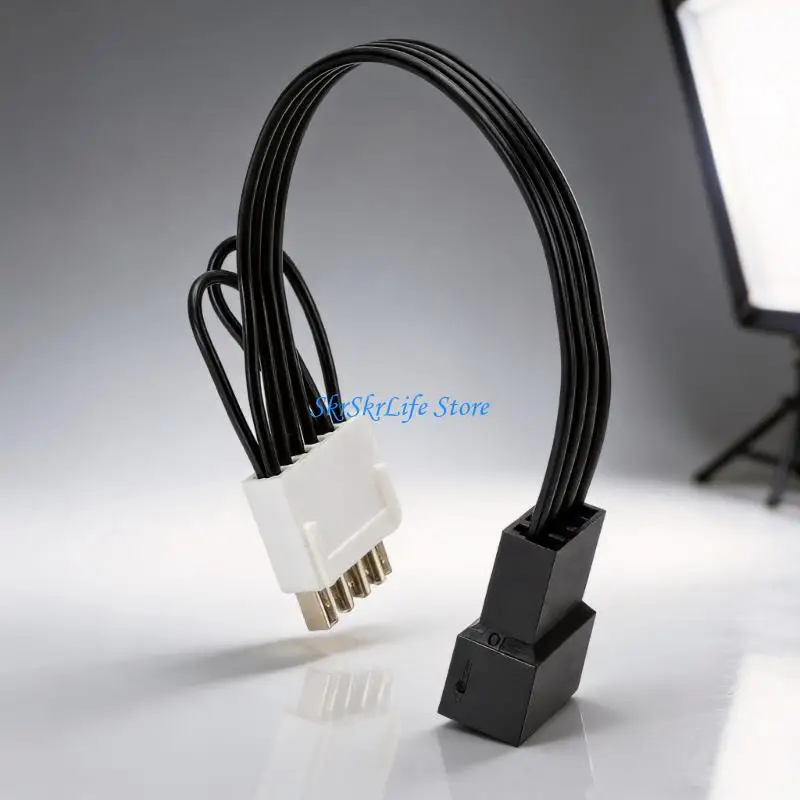 E65E High Performances 6Pin to 4Pin CPU Fan Transfer Cable For Z440 Z640 Workstations Secure Fit PVC Construction
