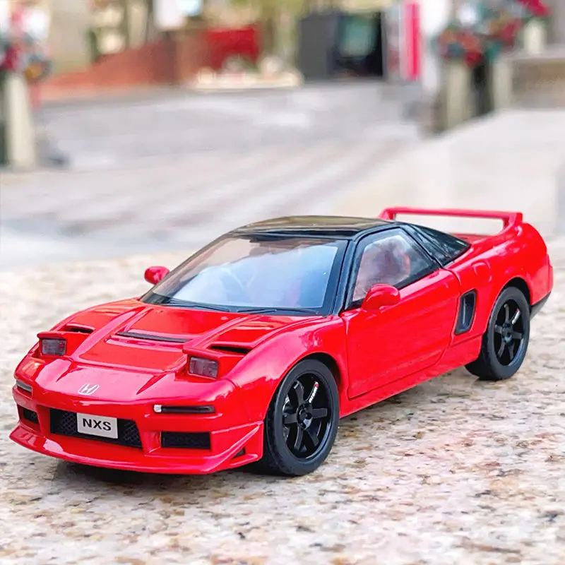 

1:24 HONDA Acura NSX MK1 NA1 модель спортивного автомобиля из сплава, литая под давлением металлическая гусеничная гоночная машина, модель автомобиля, звук и свет, детские игрушки, подарок