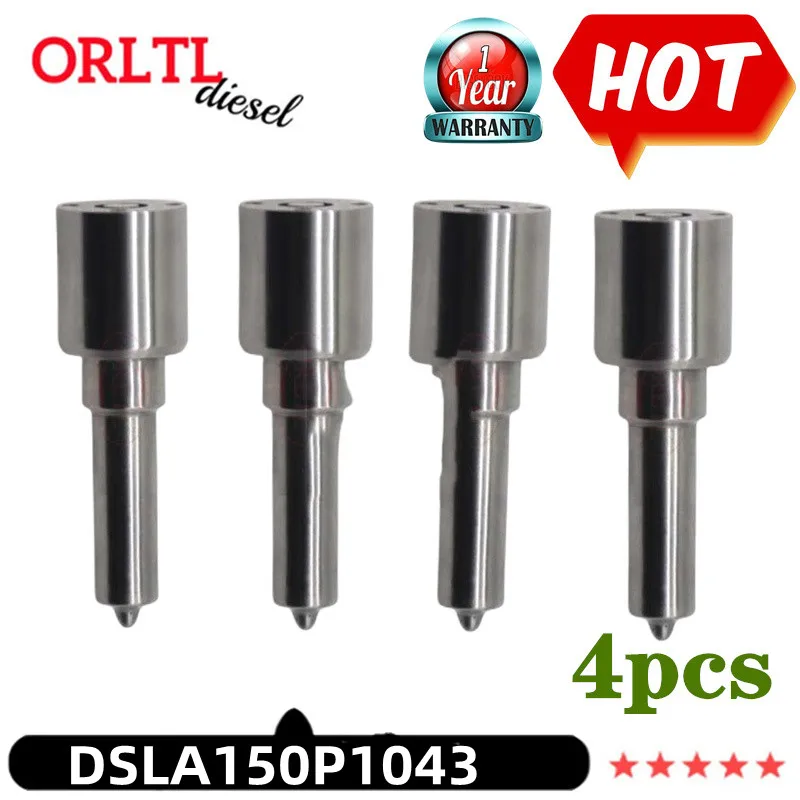 

ORLTL 4 Pieces DSLA 150 P1043 (0433175304) Diesel Injector Nozzle DSLA150P1043 for injector 0414720039 0414720028