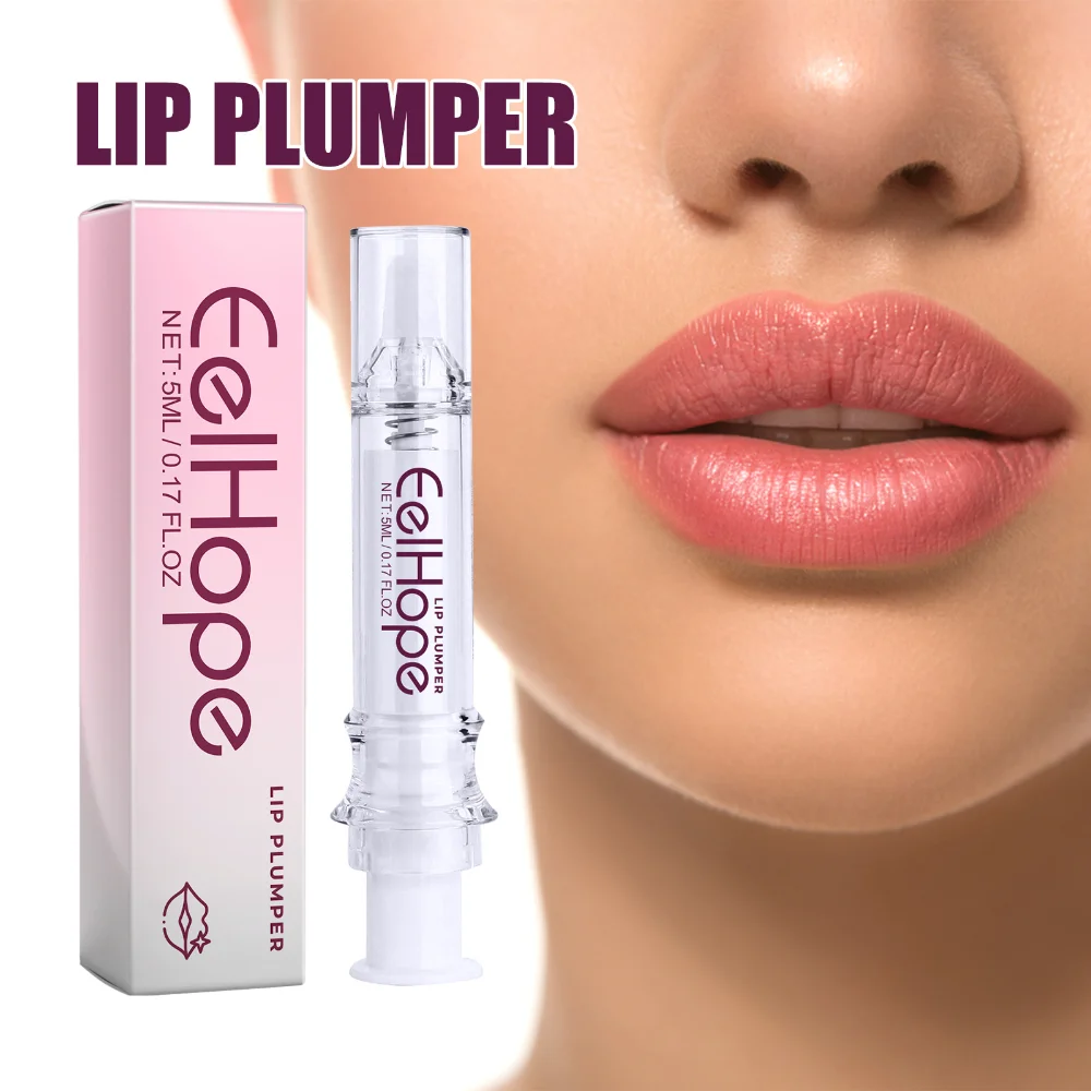 Hidratante Lip Plumper Reparação, Plumping Gloss, Reduzir Linhas Finas, Longa Duração, Brilho Cristal Volume, Sexy Cosmetics, 5ml