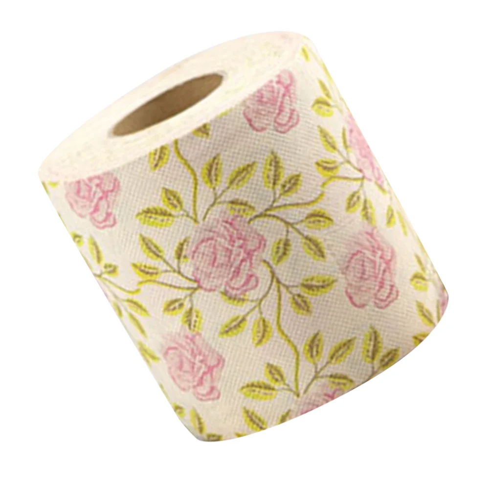 1 Roll of Fun Toilet Paper Delicate Pattern Toilet Paper Decorative Printing Tissue Roll