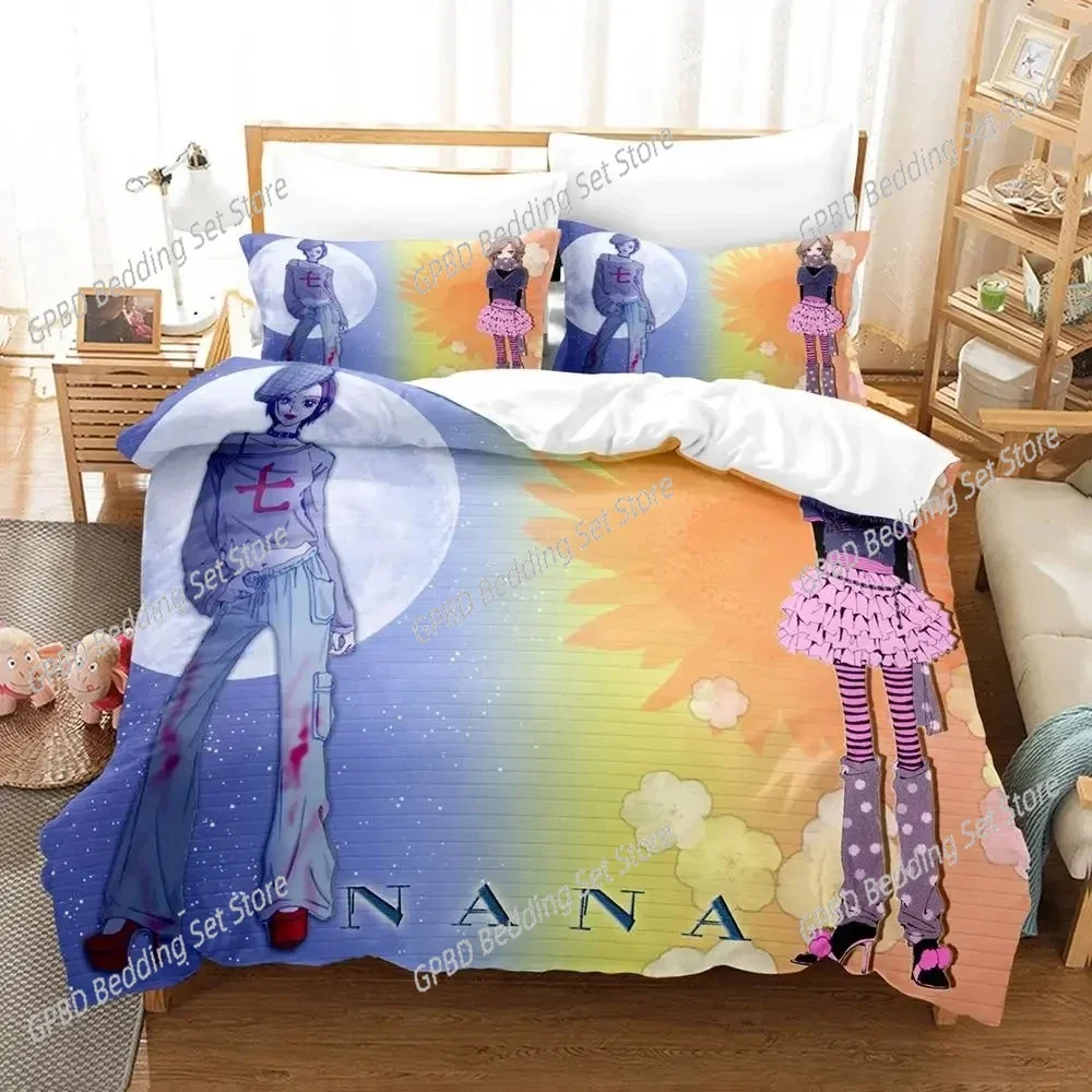 

Anime NANA Comfortable Duvet Quilt Cover Pillowcase Bedding Set Children Bedroom Decoration Home Textile