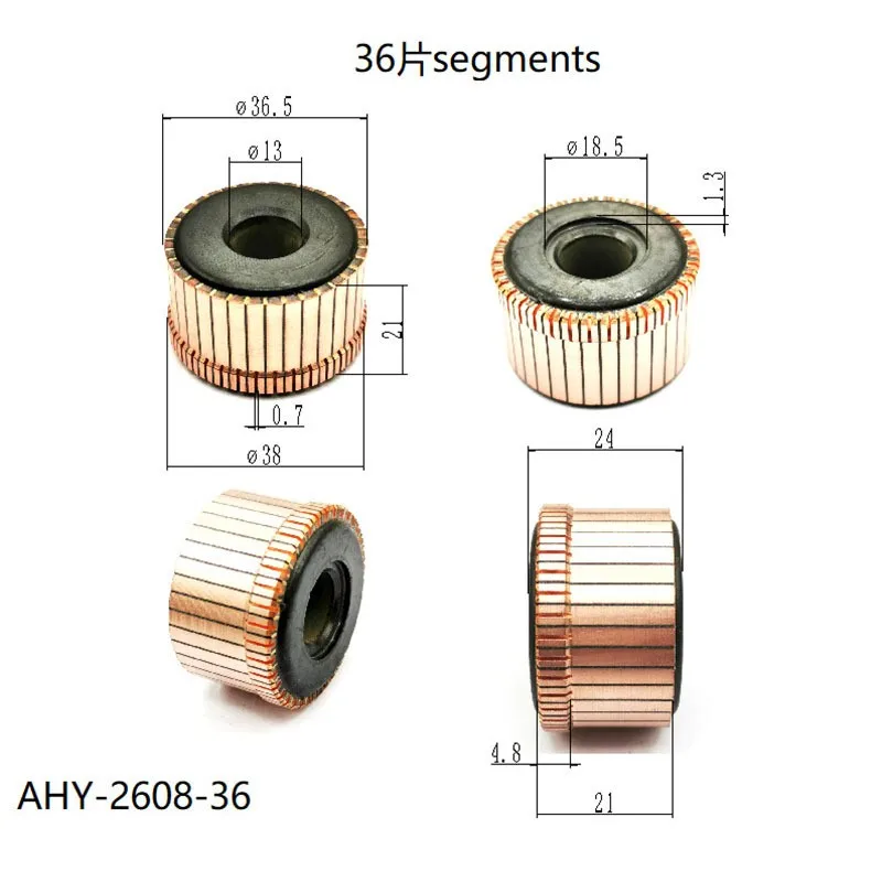 

36.5*13*21*36P Ahy-2608-36Suitable for Power Tools Rectifier Reverser Copper Head