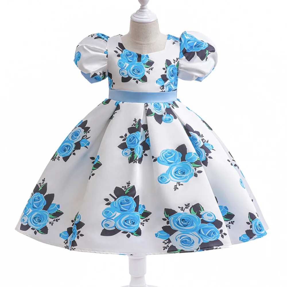 Summer Girls Christmas Flower Dress Girl Princess Costume Dresses Girl Party Kids Children Prom Gown Vestido Formal Dress Bow