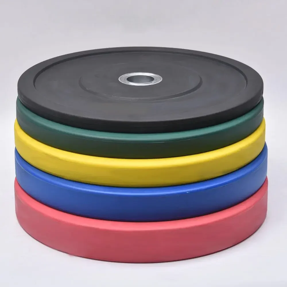 Wholesale Barbell Set Weight Plates Bar Colorful Rubber Coated Cast Iron Weight Disc Fitness gym Weight Plate