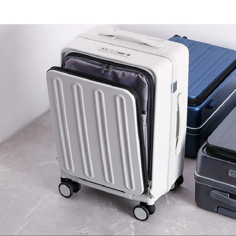 

Rolling Luggage Carry on Luggage with Wheels Luxury Travel Trolley Boarding Business Suitcase Mute Brake Password Trolley