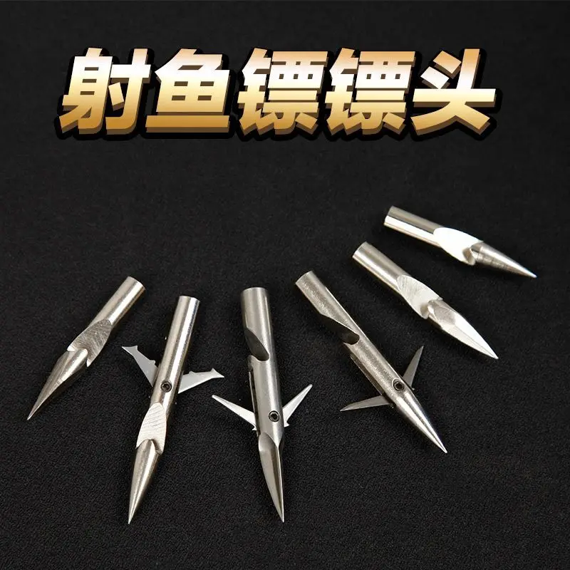 Slingshot Fish Shooter Fish Dart Dart Head Stainless Steel Barbed Fish Dart Dart Head Seamless Flying Shark Dart Head Accessorie