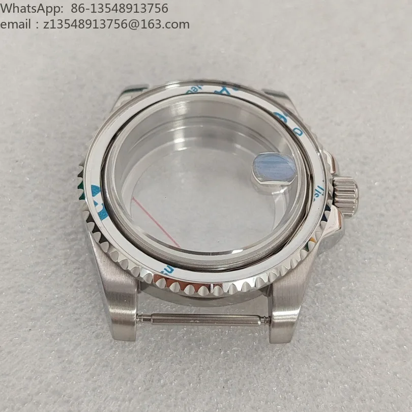 40mm Stainless Steel Watch Case Synthetic Sapphire Glass Fit NH35 Mechanical Movement Watch Modification Accessories