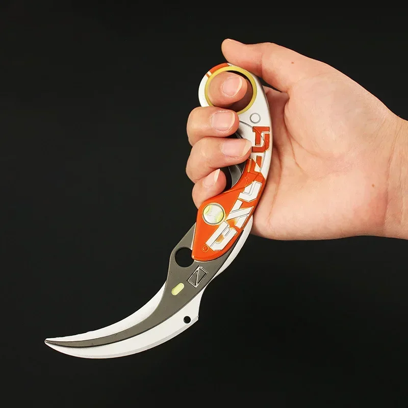 17 cm Valorant Waffe Geschwindigkeit Haut Karambit Nahkampf Werkzeuge Modell Metall Spiel Samurai Schwert Anime Figur Stilvolle Modell Cosplay Spielzeug