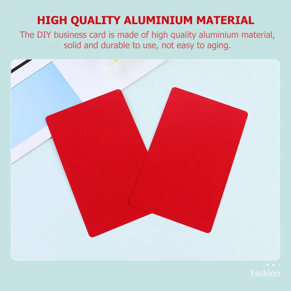 

100 шт. алюминиевые пустые карты, металлические визитные карточки, таблички с именем «сделай сам», делающие листы, гладкие, плоские, износостойкие для печати этикеток, вывесок
