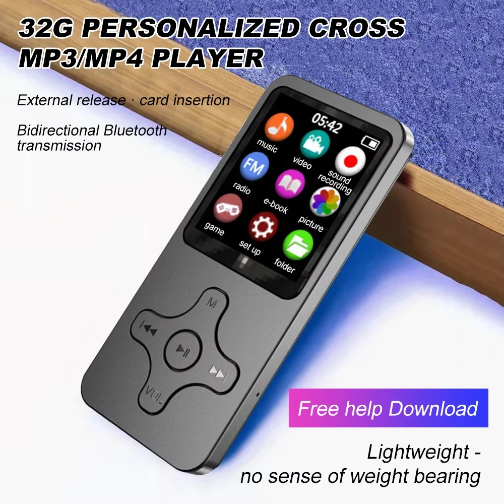 Bluetooth MP4 MP3 Lossless Music Player IPS Display Walkman E-book Support TF Card Audio Recorder lossless Sound MP3 Player