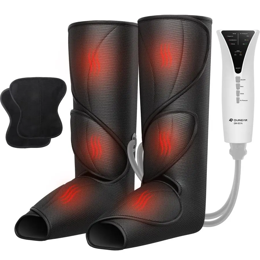 

Leg Massager with Heat and Air Compression,Foot and Calf Massager for Circulation and Pain,Compression Boots with 3modes and 3 I