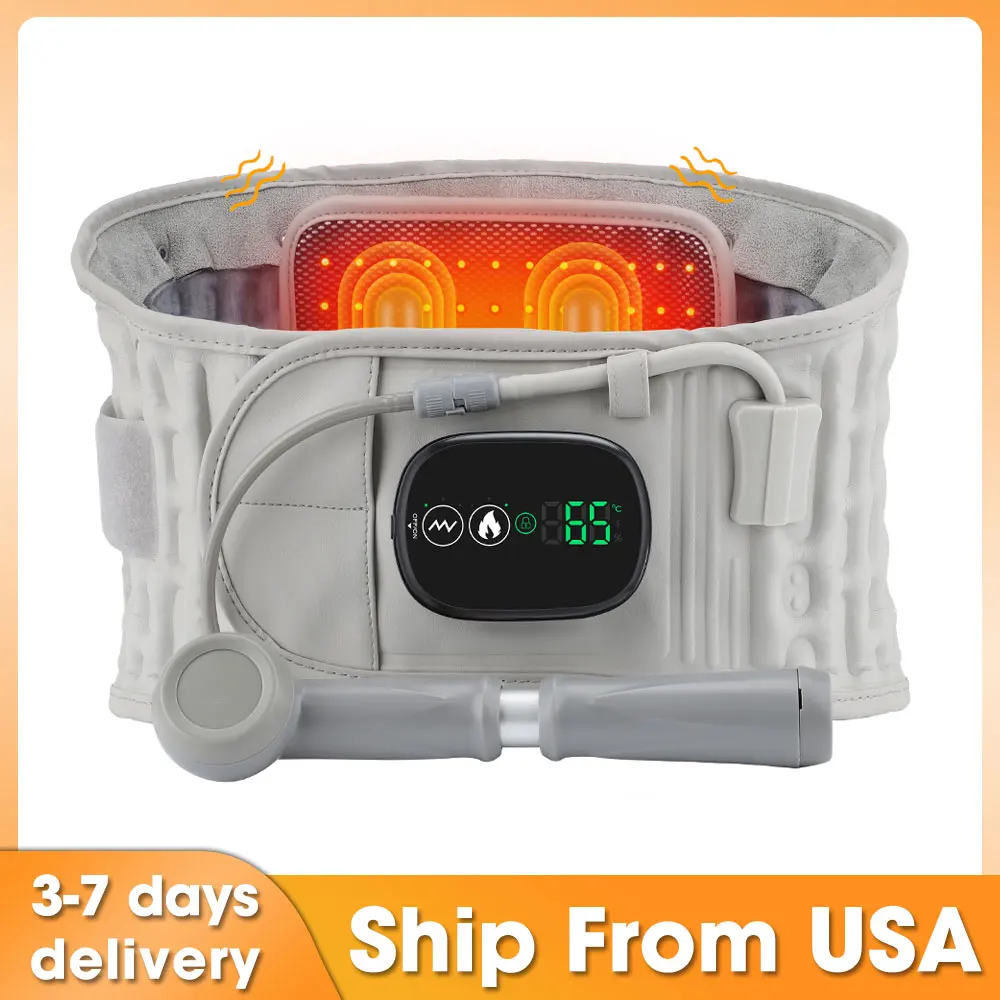 

Надувной массажер для талии, ремни с вибрацией и подогревом, защита от воздушного давления, поясничная защита спины, массаж талии, расслабляющий обогреватель с воздушным насосом